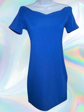 MINKPINK Vibrant Blue Off-Shoulder Mini Dress